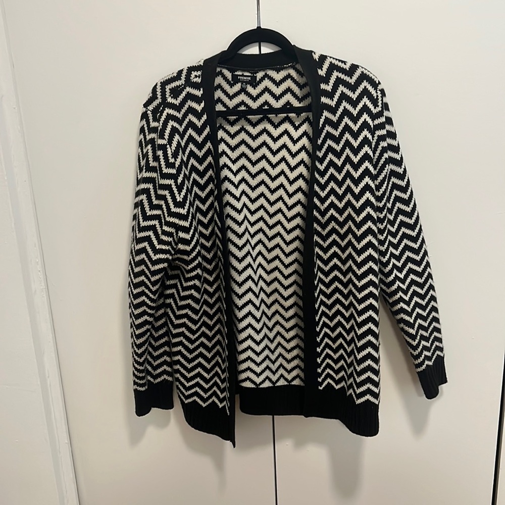 Black and white chevron sweater